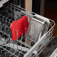 Milwaukee 49160203 3 Piece Lunch Box Container Set in use on site
