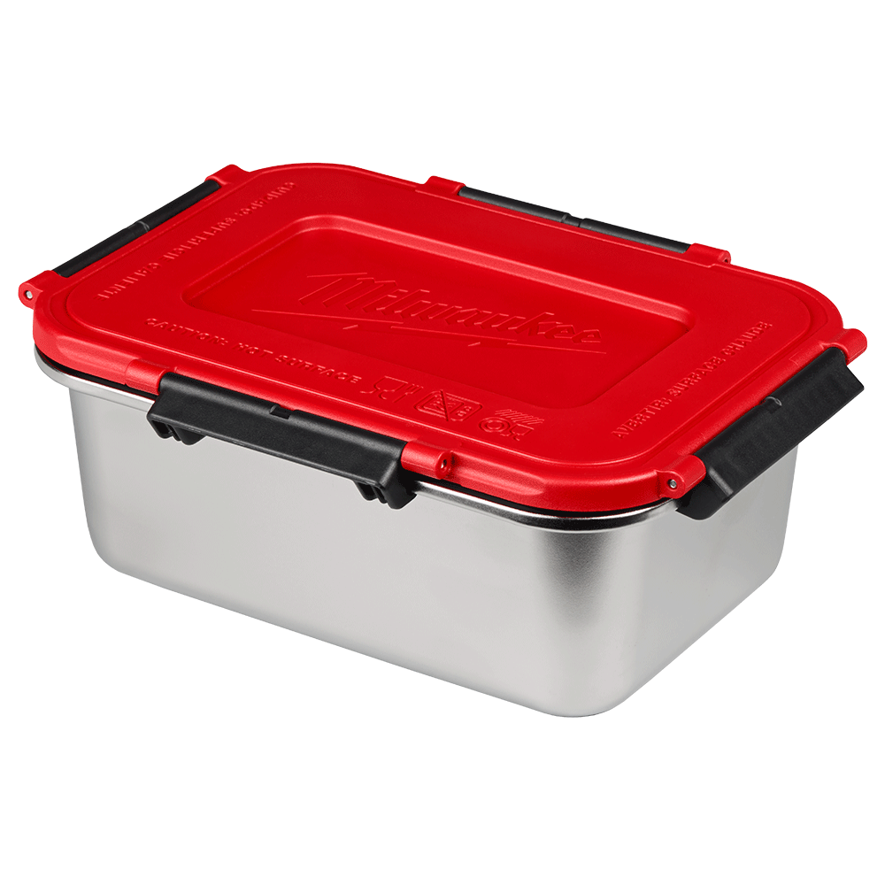 Milwaukee 49160203 3 Piece Lunch Box Container Set in use on site