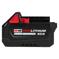 Milwaukee M18HB5 HIGH OUTPUT XC5 5.0Ah battery, front view
