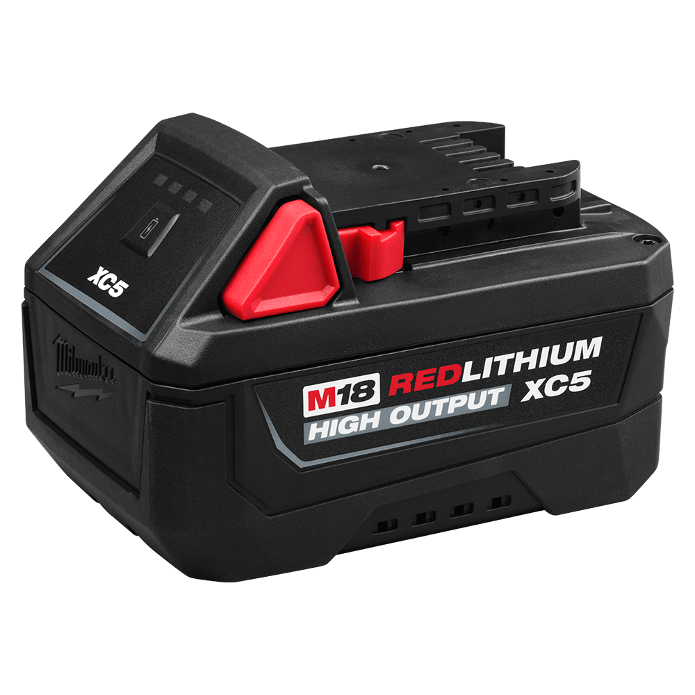 Milwaukee M18HB5 HIGH OUTPUT XC5 5.0Ah Battery in use on site