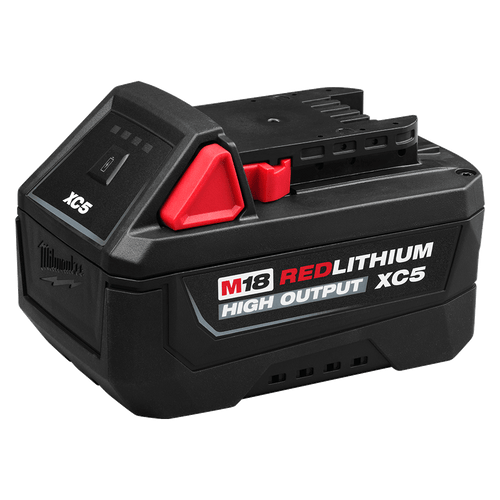 Milwaukee M18HB5 HIGH OUTPUT XC5 5.0Ah Battery in use on site