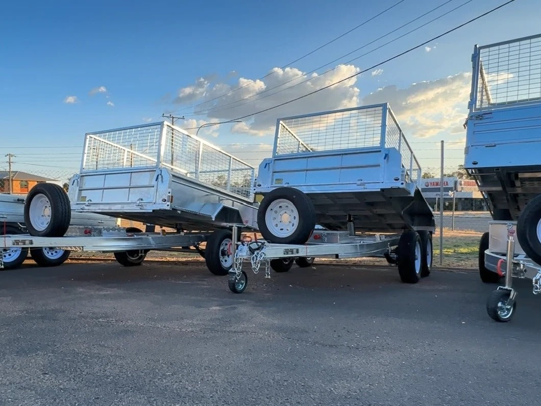 Box trailers on the yard at CH Tools, 58 Hospital Rd, Emerald