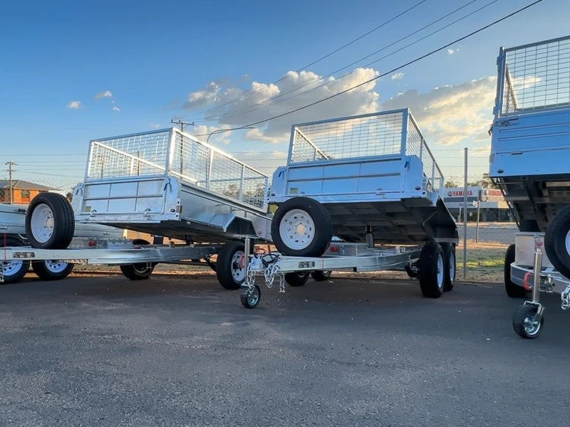 Box trailers on the yard at CH Tools, 58 Hospital Rd, Emerald