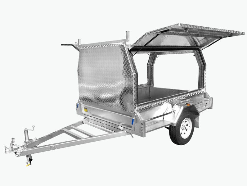 Single Axle Tradesman Trailers – front three-quarter view