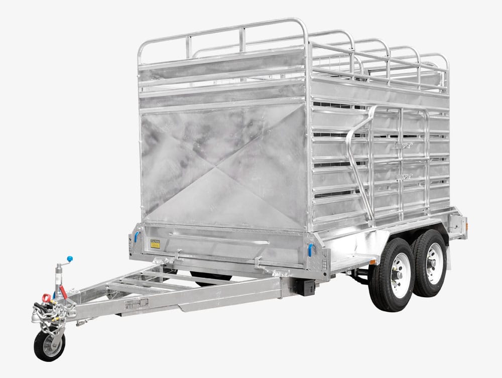 10×6 Cattle Crate Trailer – front three-quarter view