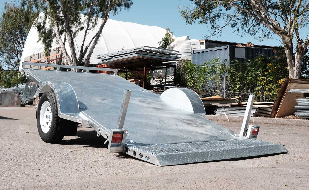 11×6 ATV, UTV and Mower Tilt Trailer – tilt deck lowered