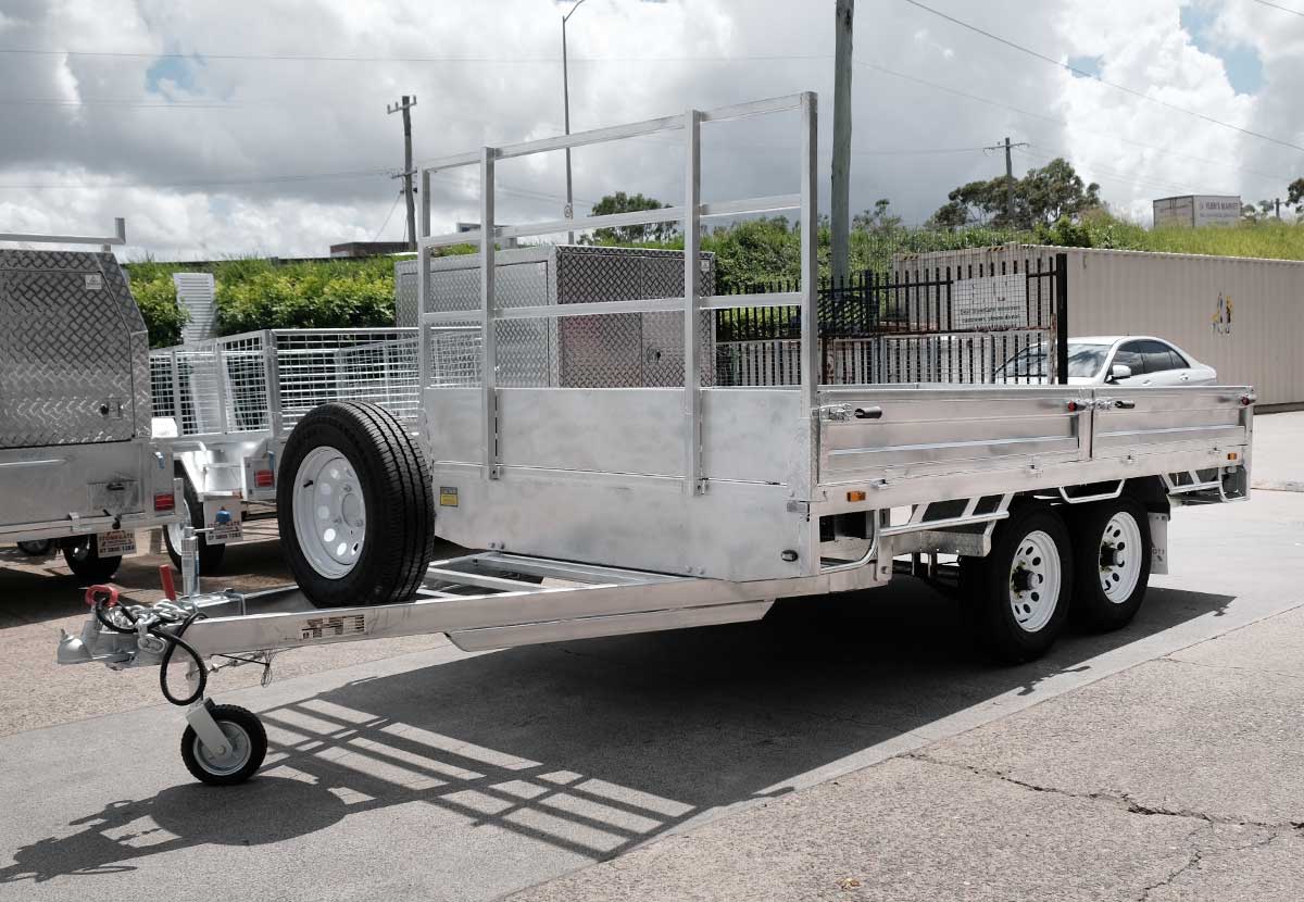 12×7 Flat Top Trailer – front three-quarter view