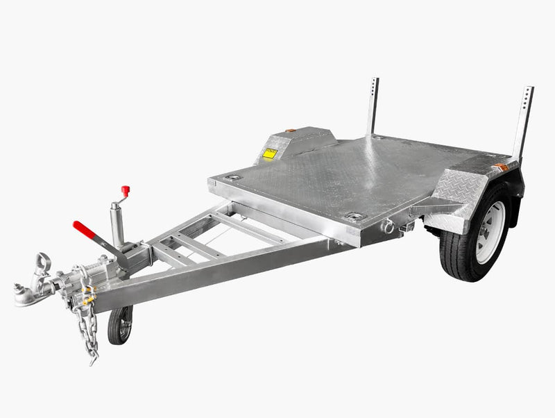 6×4 Single Axle Flat Top Trailer – front three-quarter view