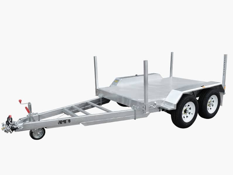 8×5 Tandem Flat Top Trailer – front three-quarter view