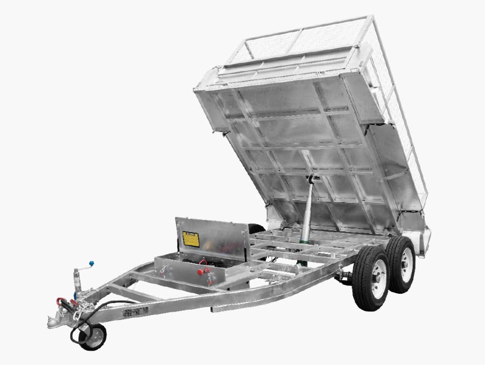 8×5 Hydraulic Tipper Trailer – front three-quarter view