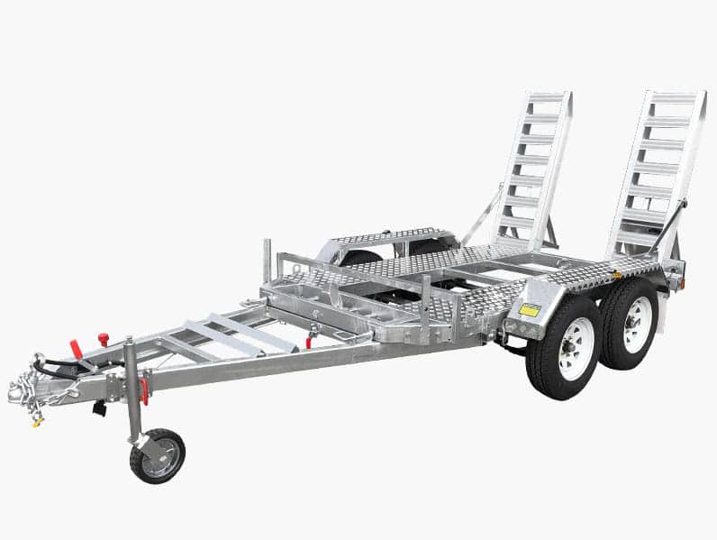 8×5 Plant Trailer (2800 kg) – front three-quarter view