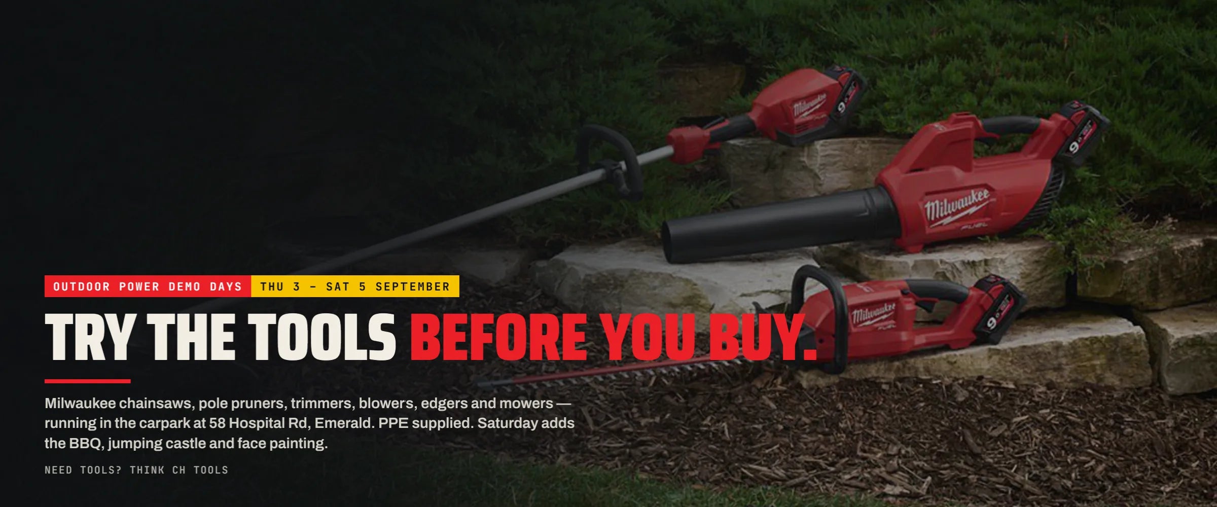 OPE Demo Days at CH Tools — Thursday 3 to Saturday 5 September